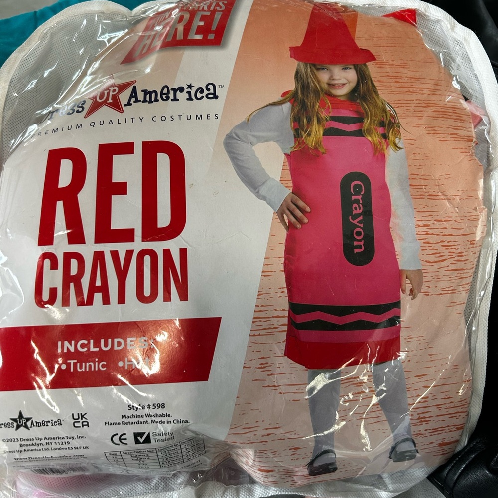 Red Crayon Kids Costume